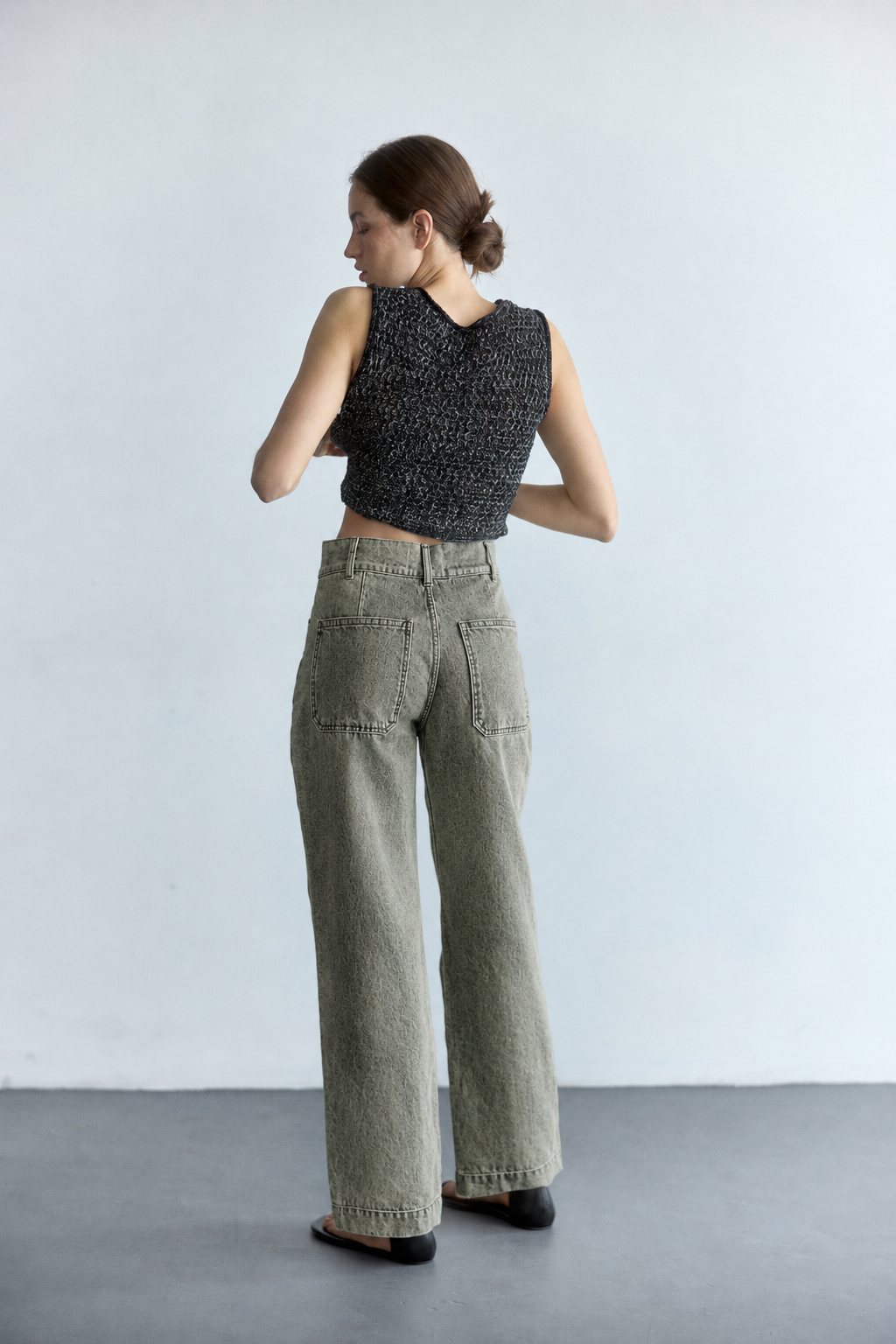 Jeans Worker Denim Algodón - Salvia