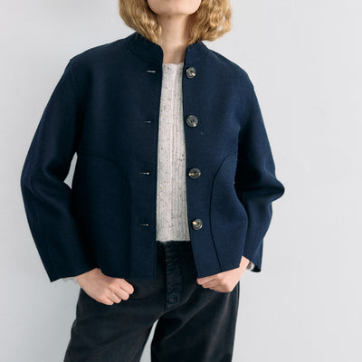 Chaqueta Felted Alpaca/Lana - Medianoche