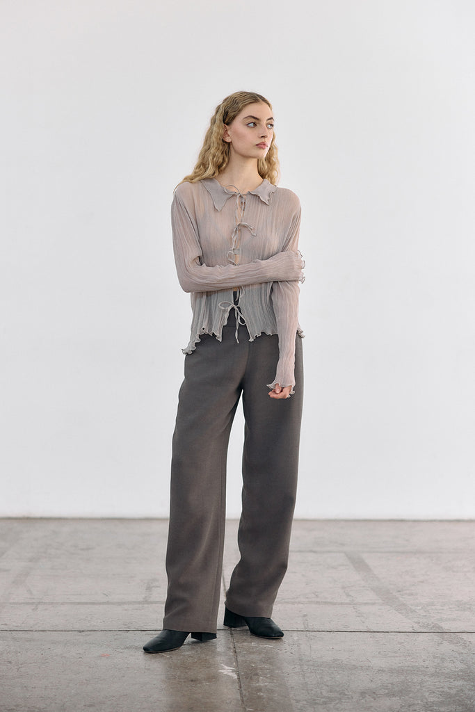 Sheer Silk Chiffon Blouse - Arena