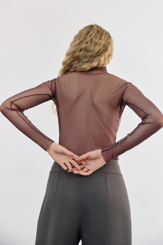 Curved Waistband Wool/Viscose Trousers - Humo
