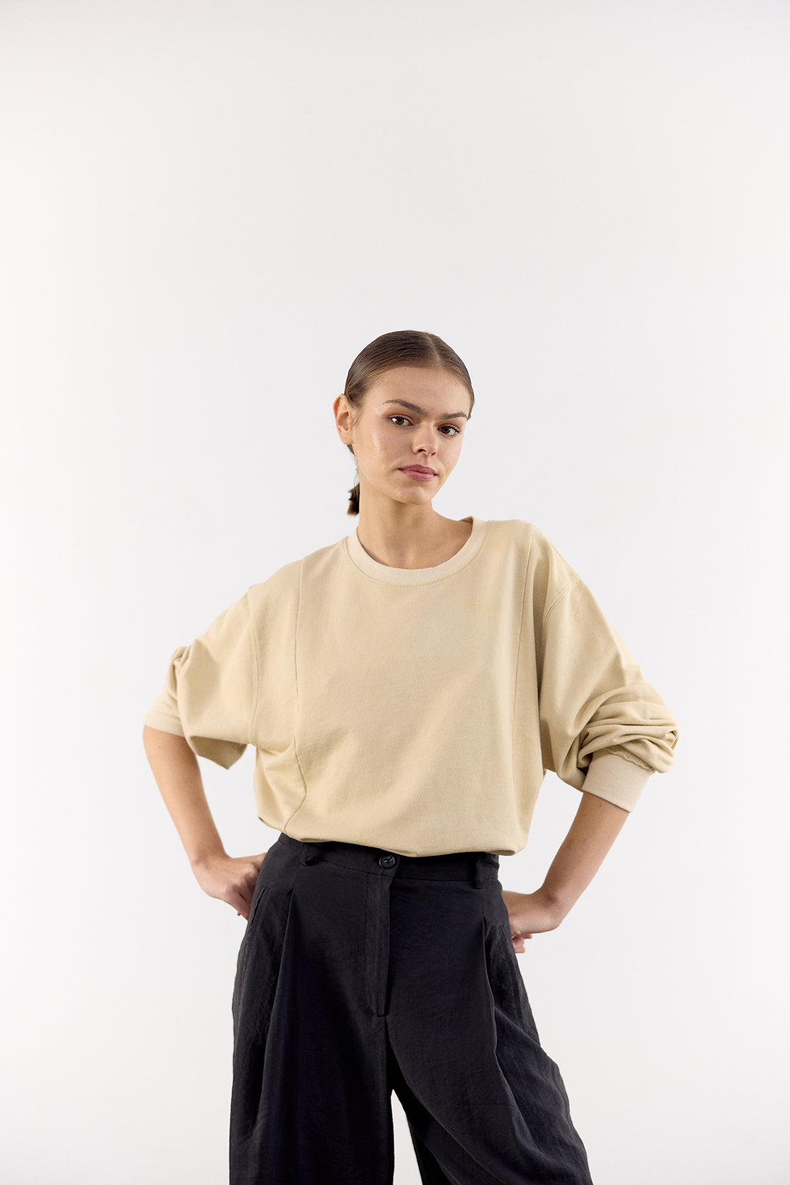 Polerón Algodón Orgánico - Mantequilla