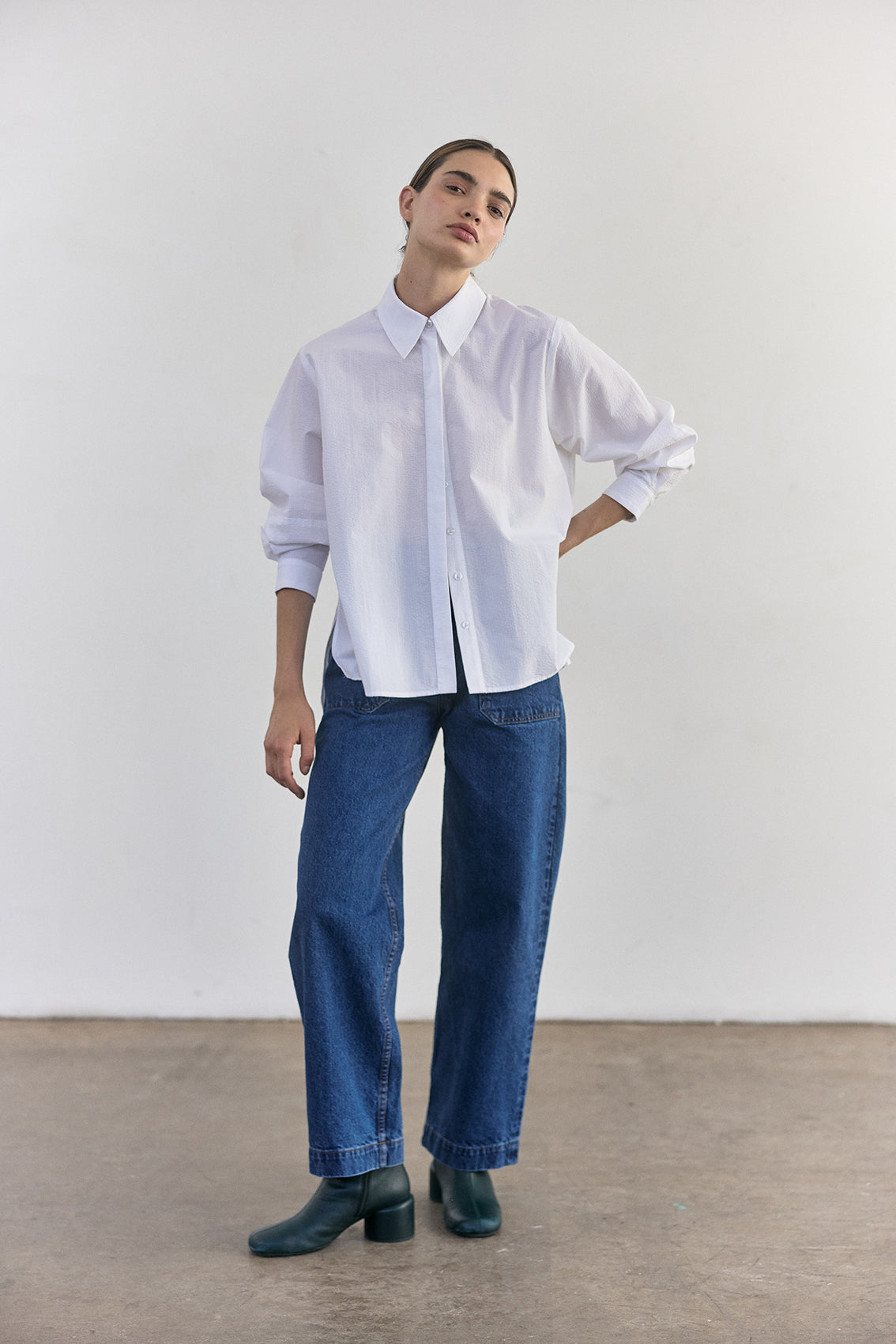 Blusa Oversized Algodón Labrado - Sal