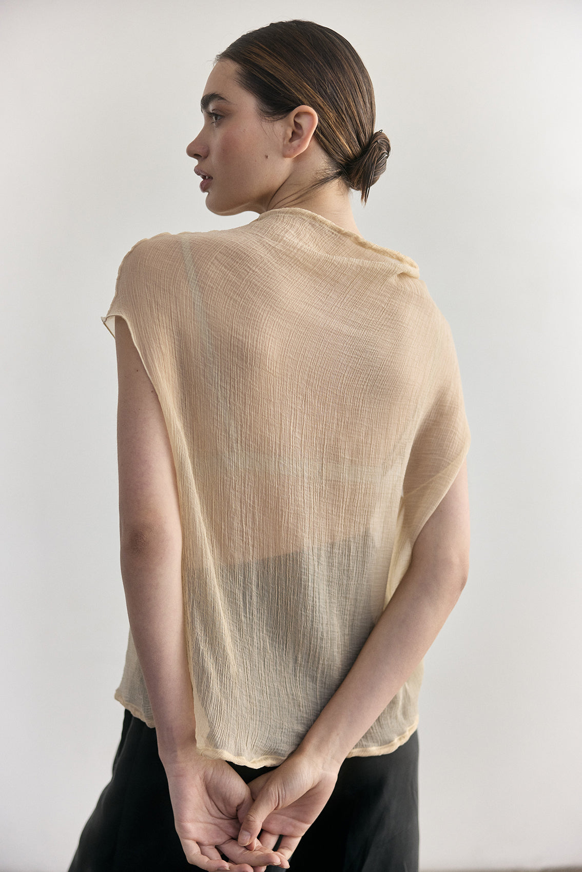 Top Traslúcido Ajustable Lyocell - Crema