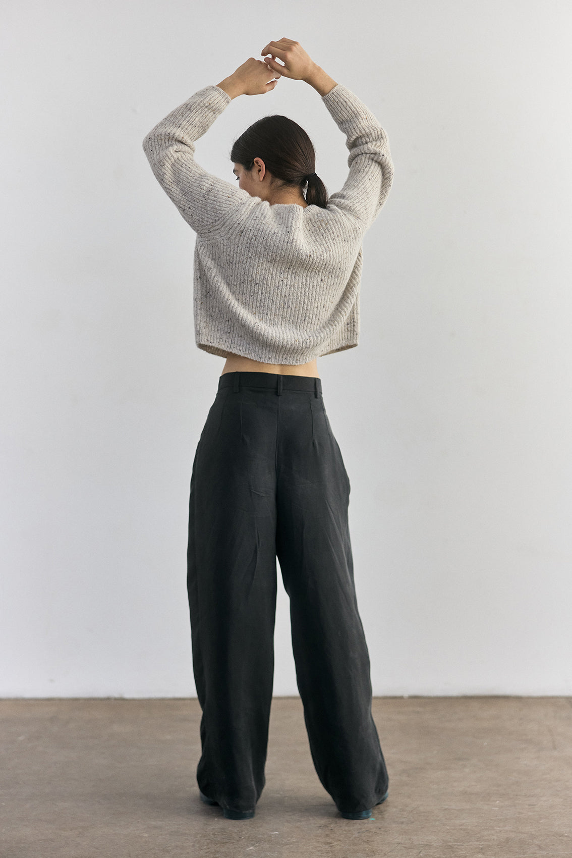 Pantalón Pinzado Cupro - Ónix