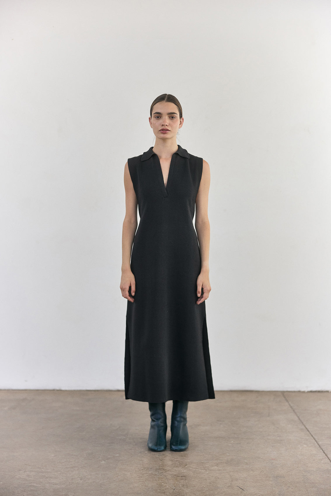 Vestido Tejido Algodón Pima - Ónix