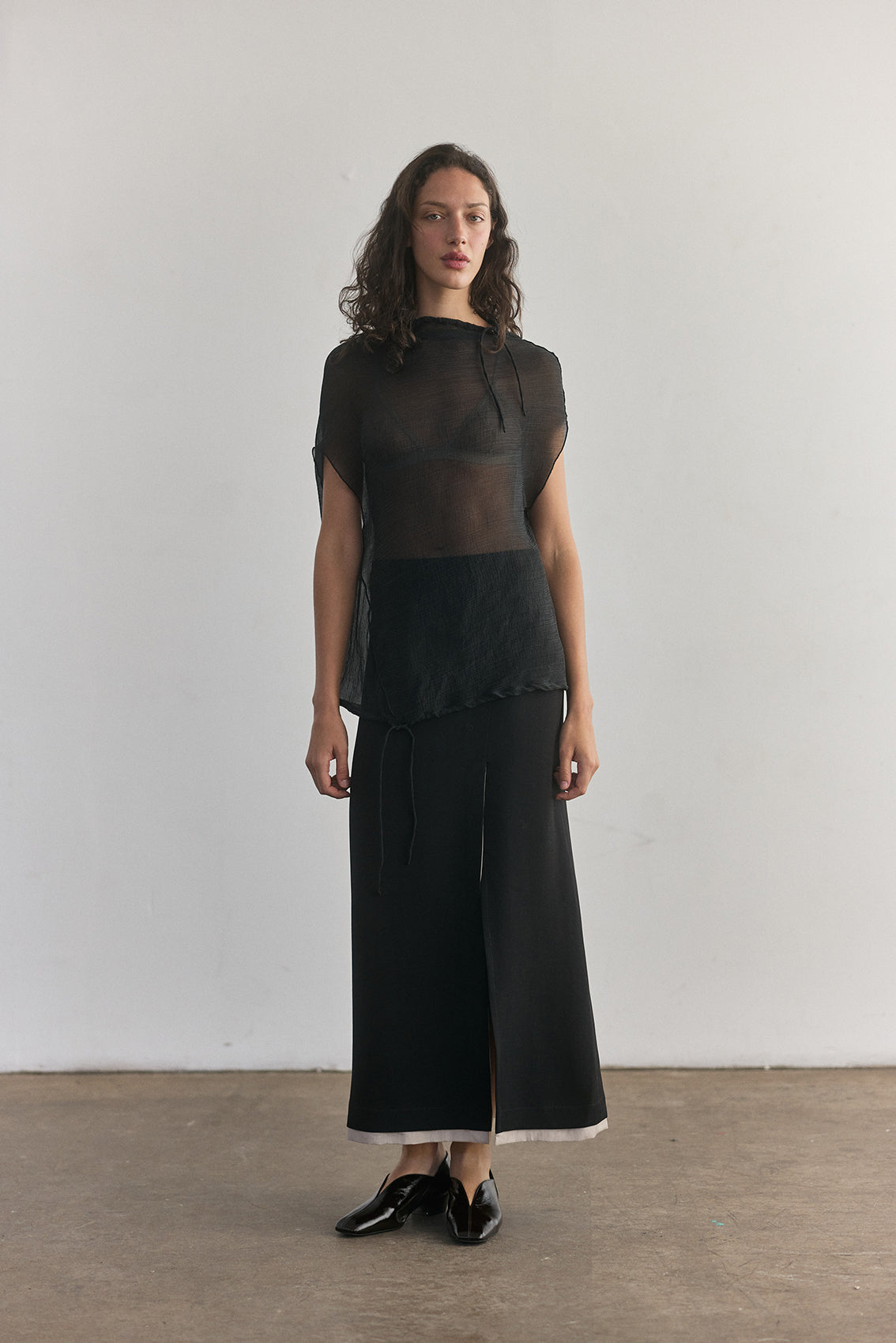 Top Traslúcido Ajustable Lyocell - Ónix