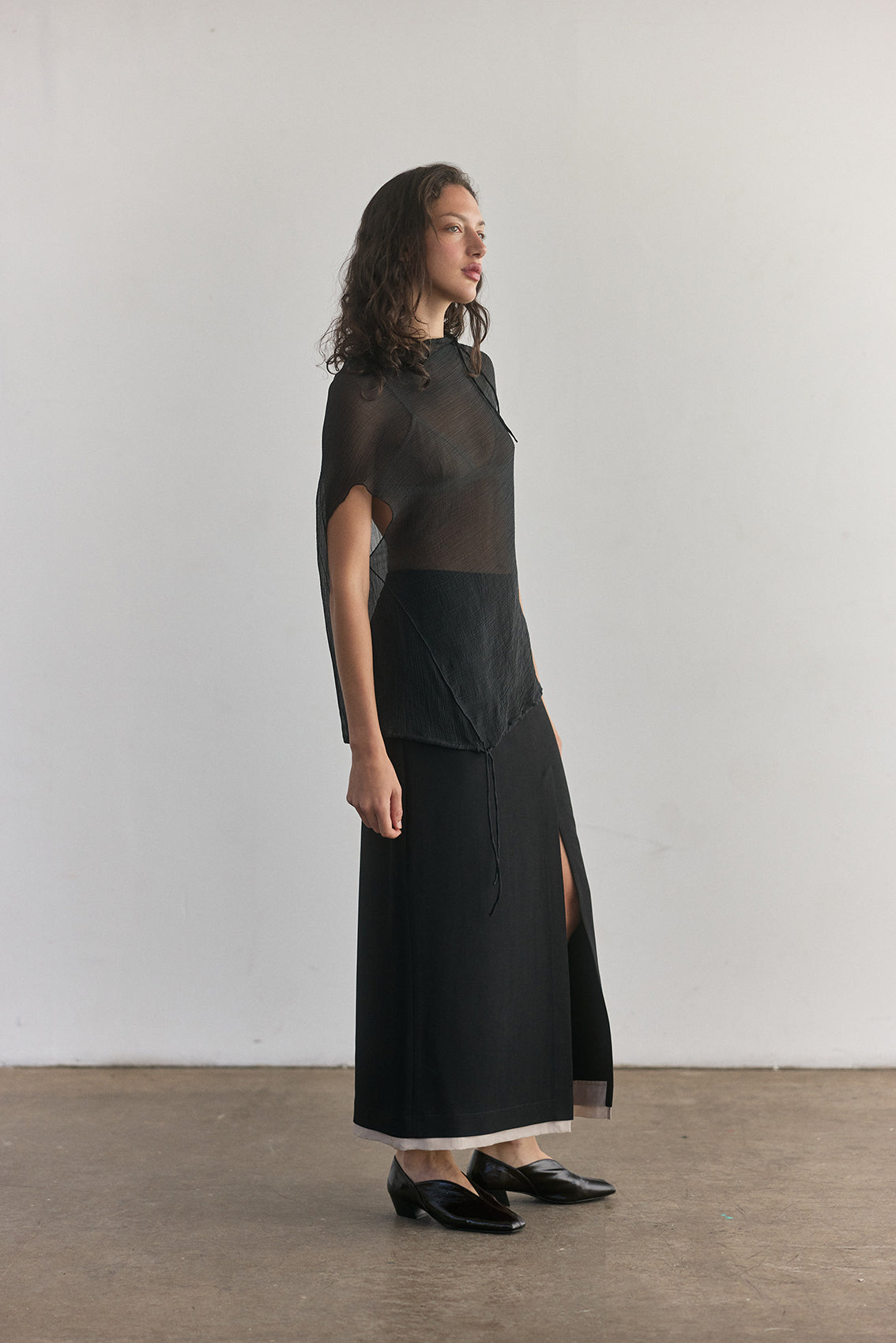 Top Traslúcido Ajustable Lyocell - Ónix