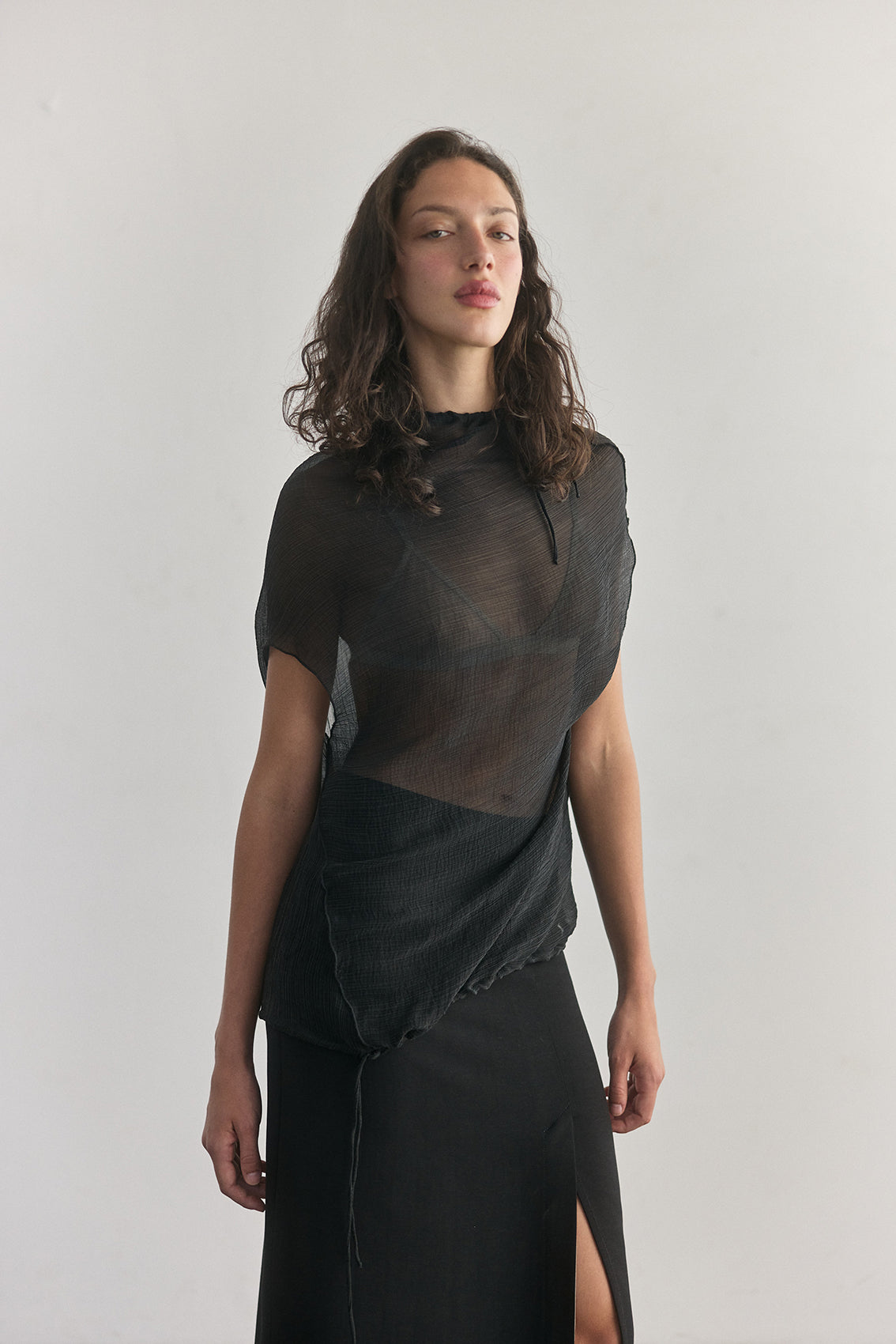 Top Traslúcido Ajustable Lyocell - Ónix