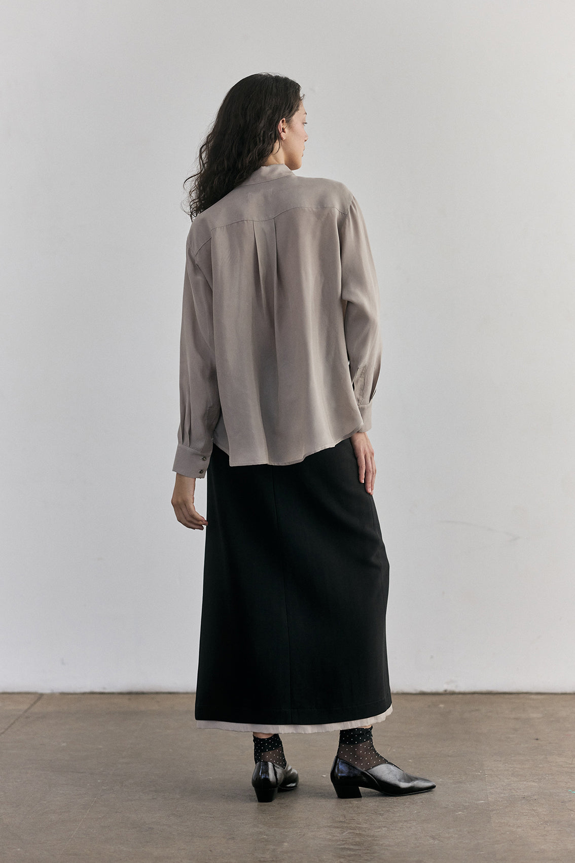 Blusa Cupro - Granito