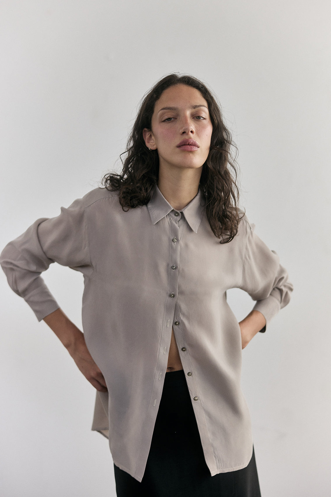 Blusa Cupro - Granito