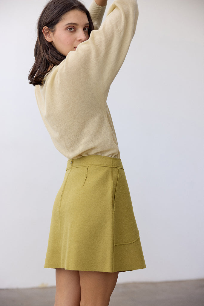 Falda Corta Felted Alpaca-Lana - Lima