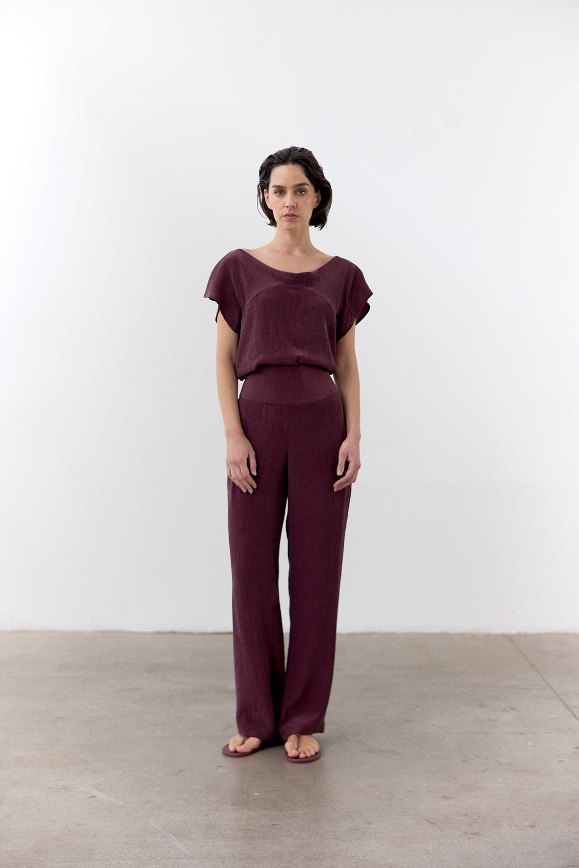 Top Lyocell Corrugado - Vino