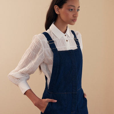 Jardinera Tiras Regulables Denim - Azul