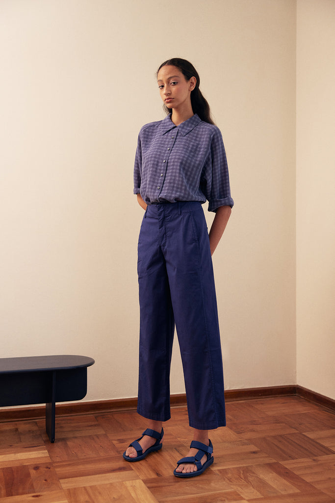 Straight-Fit Pant Cotton Gabardine - Arándano