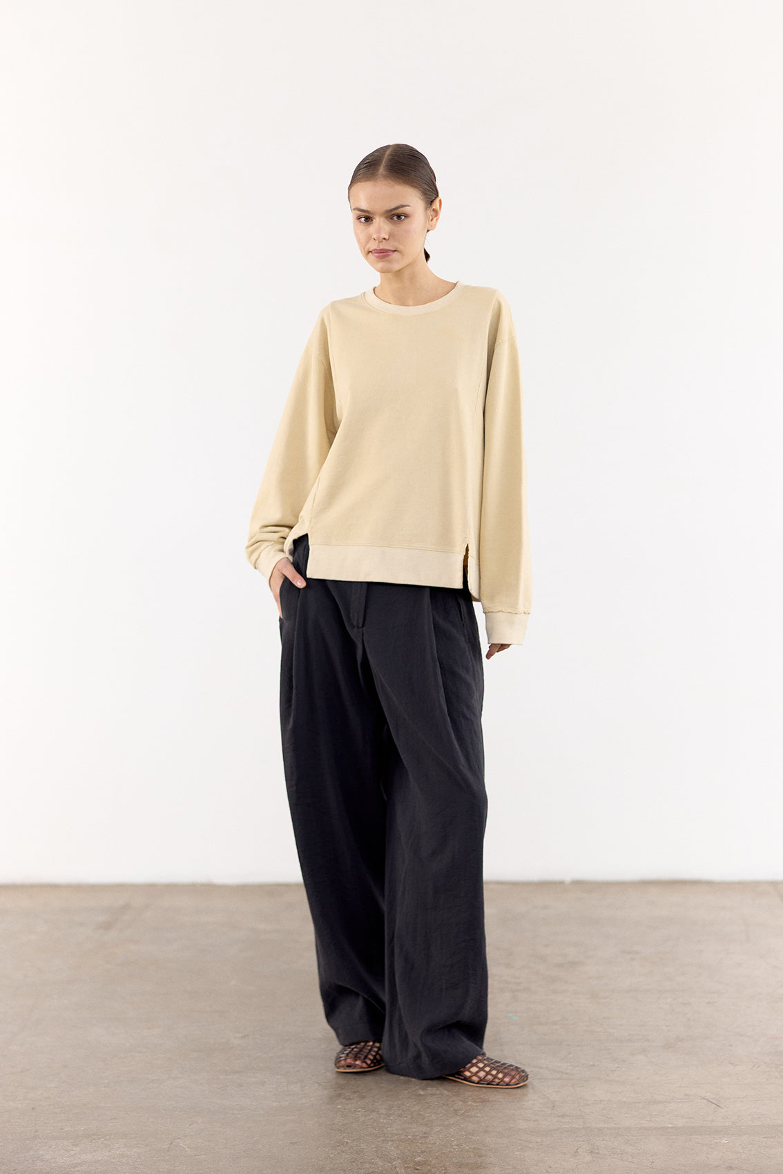 Polerón Algodón Orgánico - Mantequilla