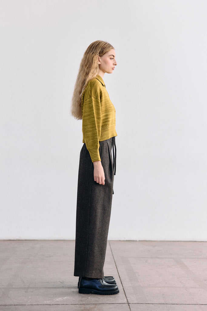 Hand-Dyed Merino Wool Sweater - Ocre