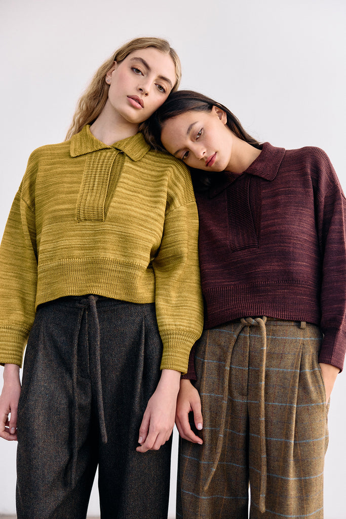 Hand-Dyed Merino Wool Sweater - Ocre