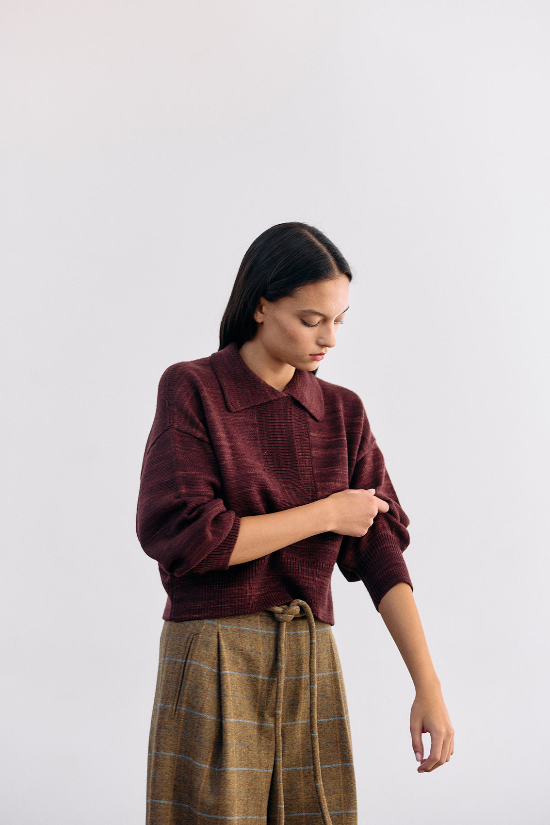 Hand-Dyed Merino Wool Sweater - Vino