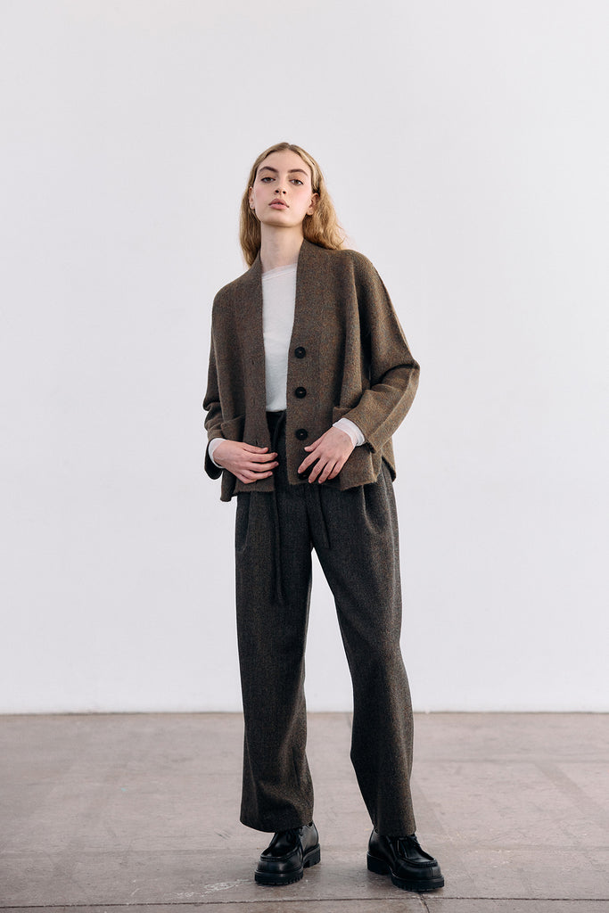Felted Alpaca Cardigan - Bosque