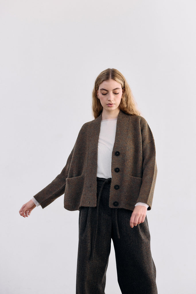 Felted Alpaca Cardigan - Bosque