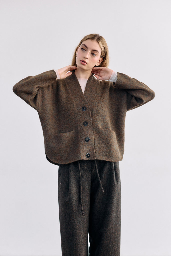 Felted Alpaca Cardigan - Bosque