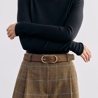 Thin Nubuck Leather Belt - Trufa