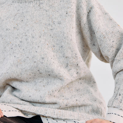 Oversized Alpaca/Mohair Cloud Sweater - Crudo