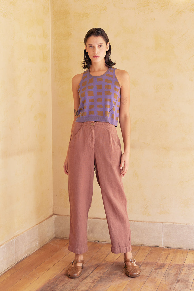 Easy Pant Washed Linen - Rosé