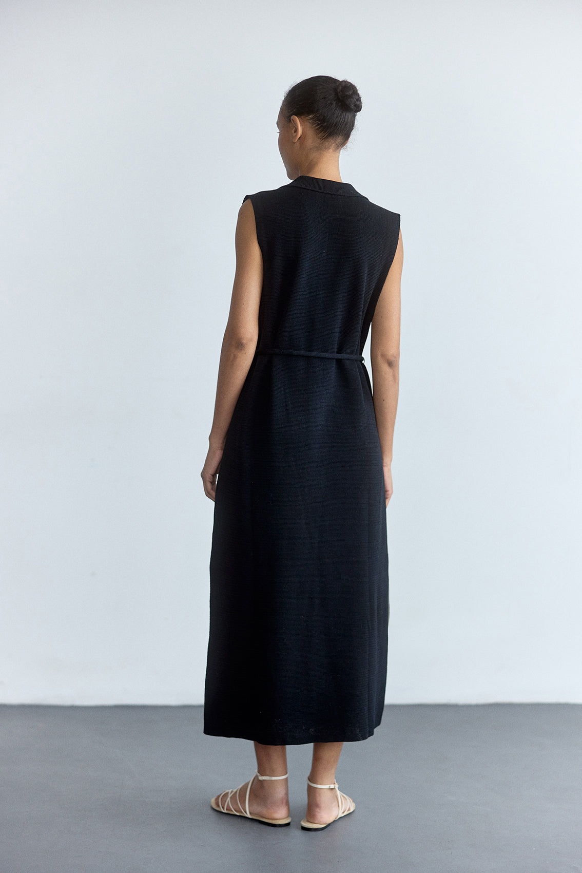 Pima Cotton Knitted Dress - Onyx