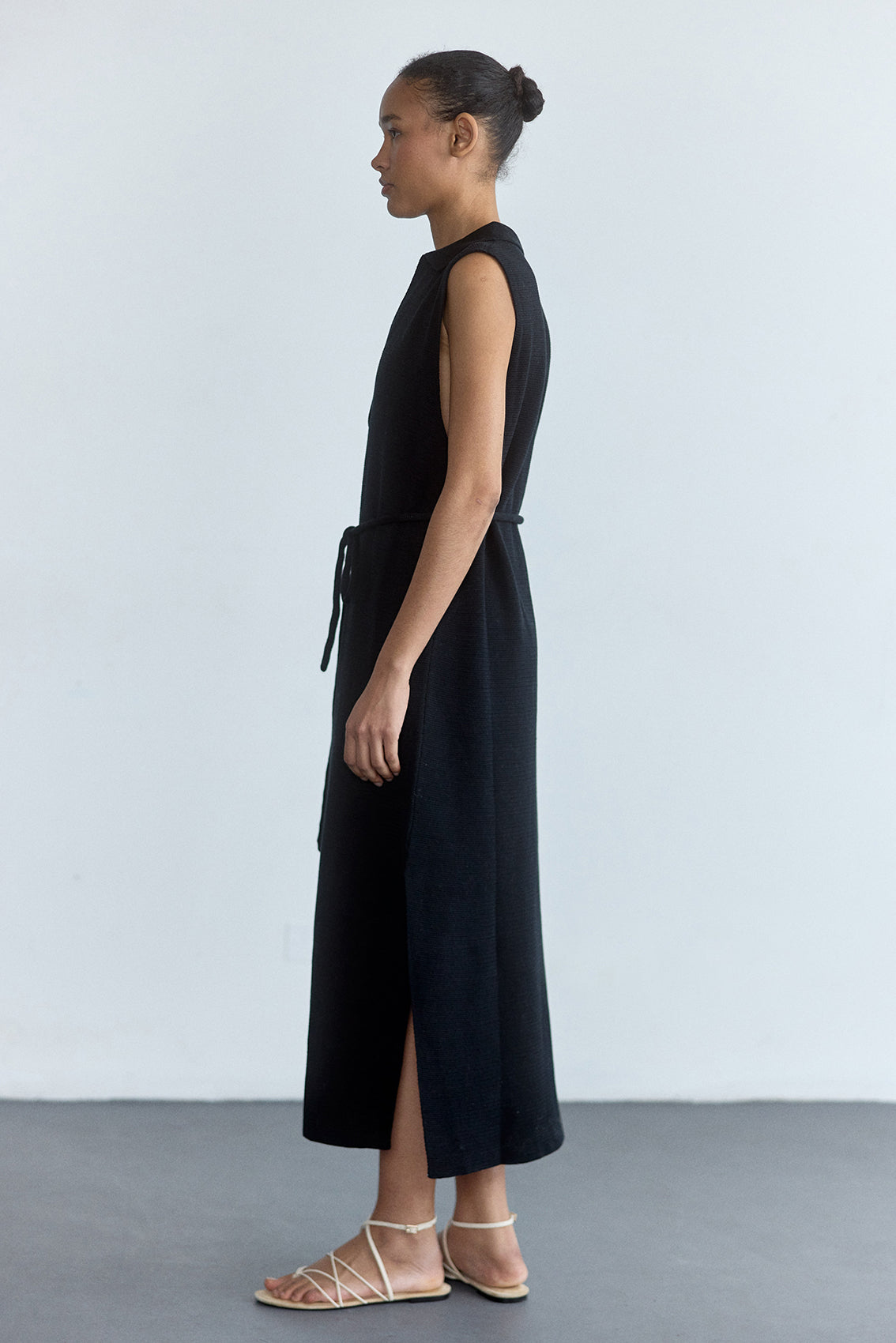 Pima Cotton Knitted Dress - Onyx