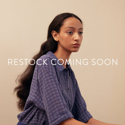 Gingham Raglan Sleeve Blouse Lyocell - Arándano