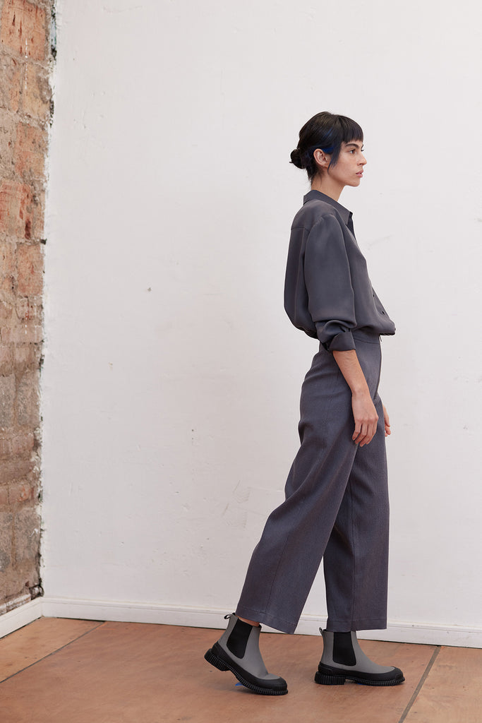 High-Waisted Textured Lyocell Pant - Piedra