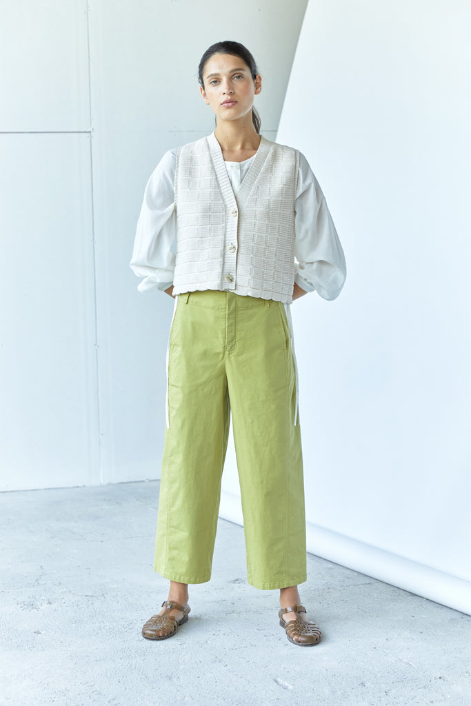 Diagonal Seam Pant Cotton Gabardine - Lima