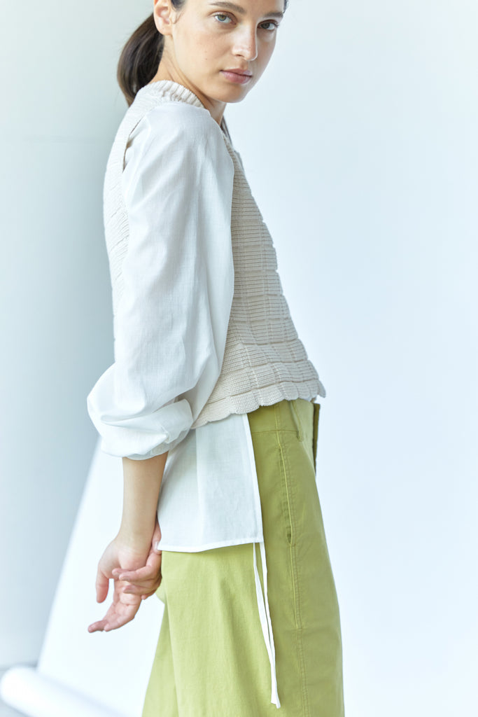 Diagonal Seam Pant Cotton Gabardine - Lima