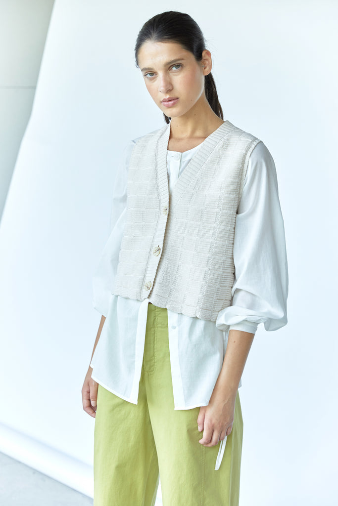 Diagonal Seam Pant Cotton Gabardine - Lima
