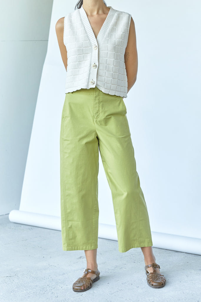 Diagonal Seam Pant Cotton Gabardine - Lima