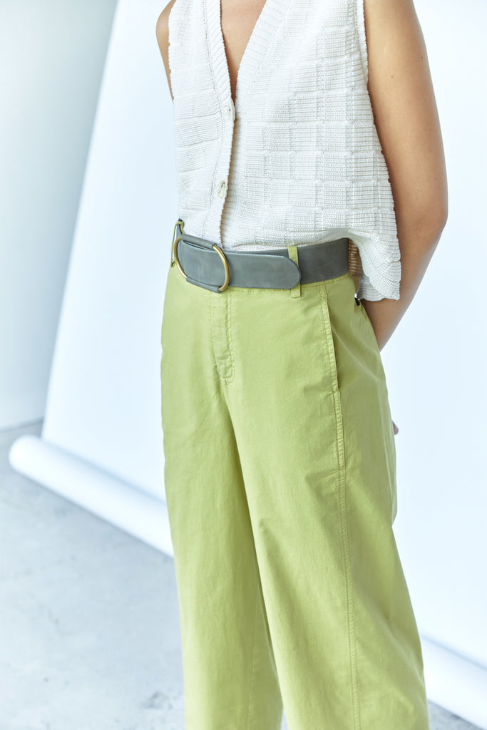 Diagonal Seam Pant Cotton Gabardine - Lima
