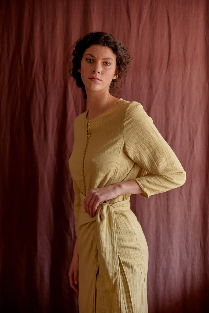 Blusa Presillas Texturada - Trigo